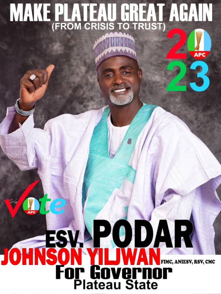 2023: Buhari's Staunch Supporter, Johnson Podar  Declares For Plateau Governorship Seat.