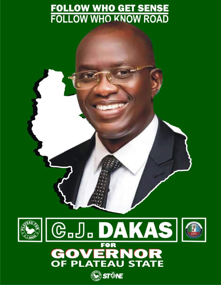 Plateau ,2023 Governorship race: The Man CJ DAKAS.