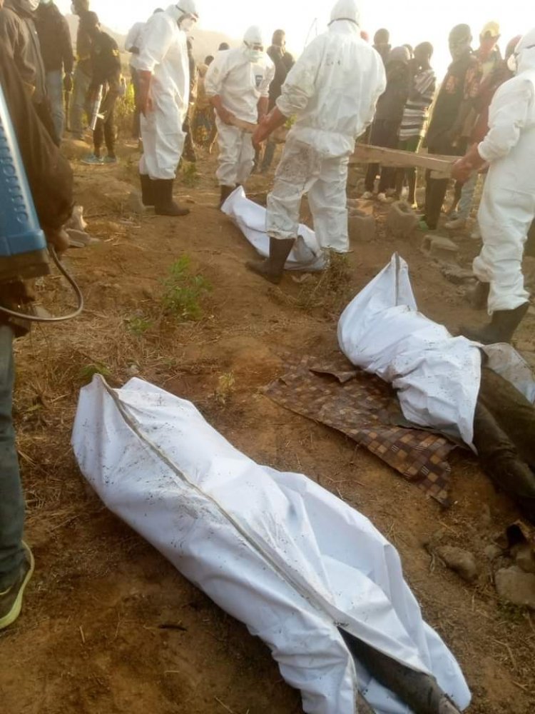 Three dead bodies exhumed from kidnapper's soakaway in Jos.