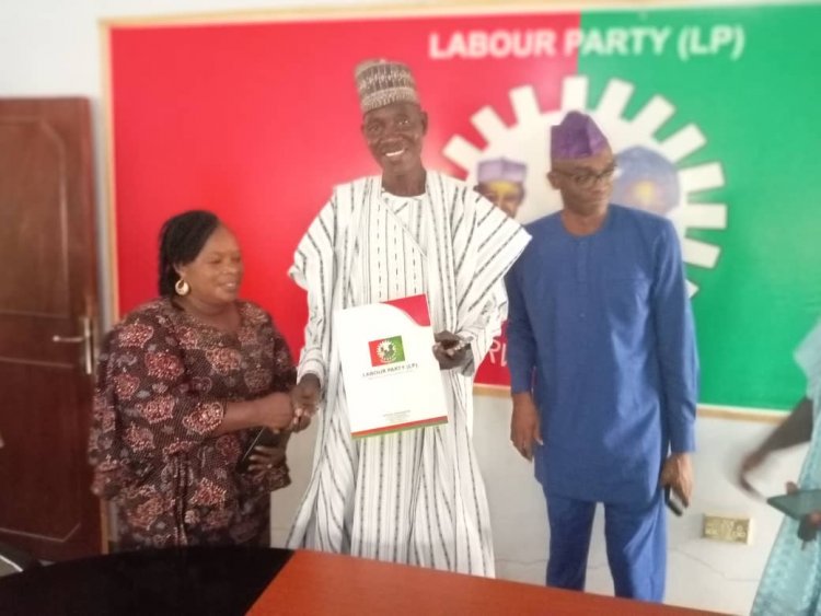 2023: Chief Amb. Y.D Margif picks Labour Party nomination forms, set to contest Plateau Governorship.
