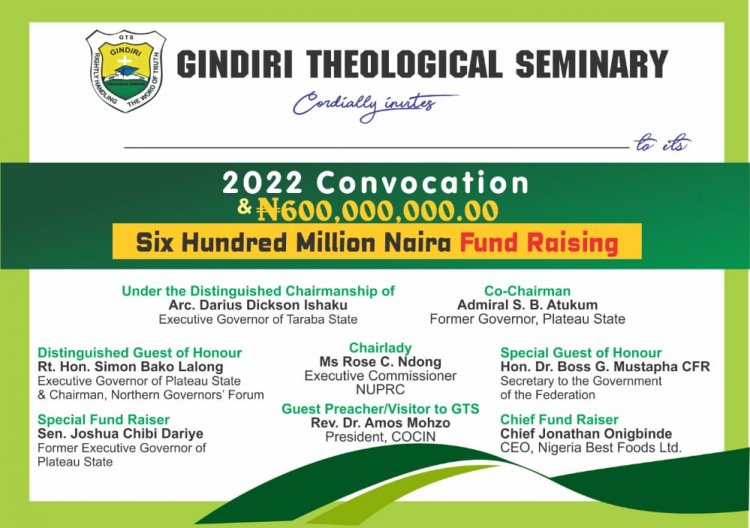Gindiri Theological Seminary GTS: All Plateau gubernatorial Candidates meets, raises Funds for library building