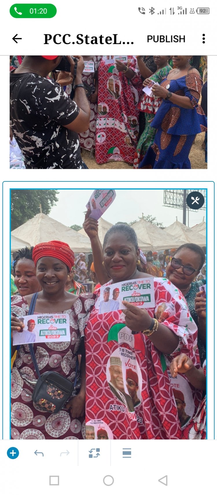 Imo: Obianuju Kanu flags up door2door, Distributes AA Campaign materials